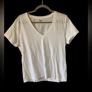 Madewell Basic White V-Neck T-shirt NWOT size XL
